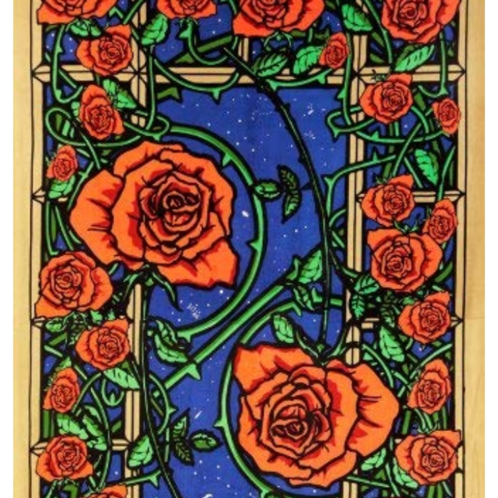 Rose & Thorns Window 60 x 90 inch Tapestry